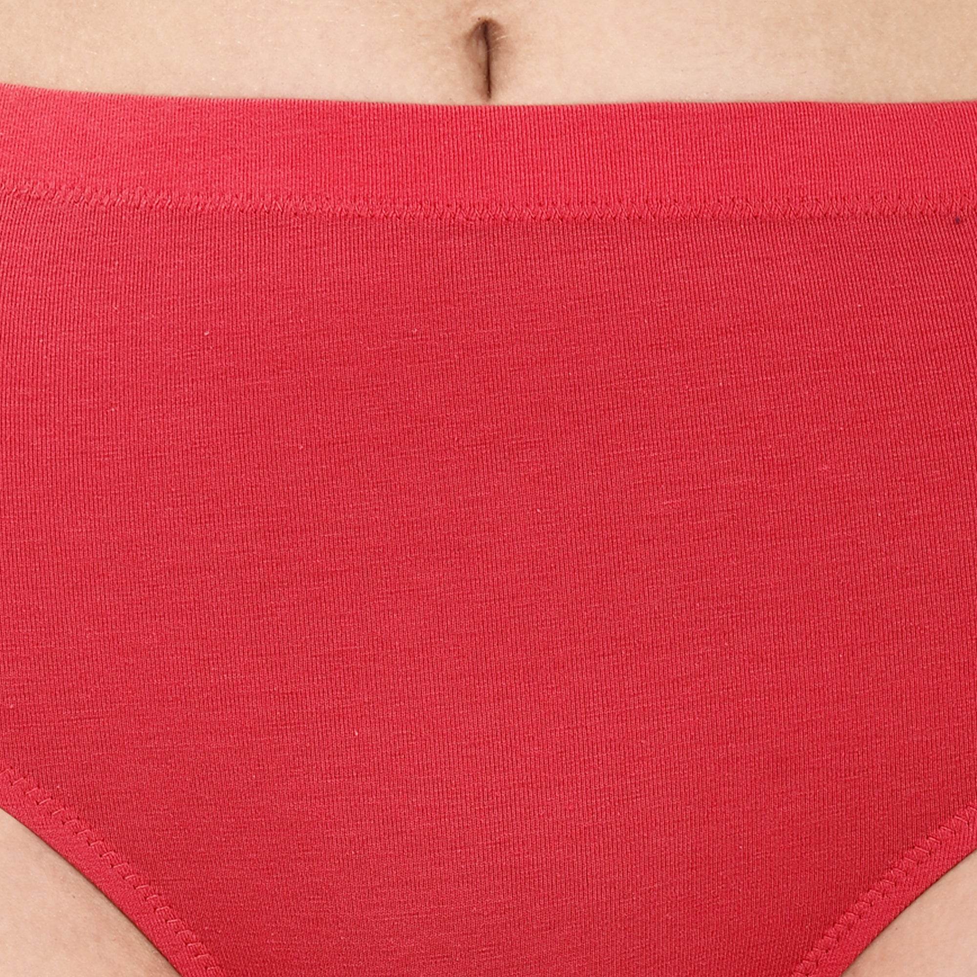 SOIE Woman - High Waist Full Coverage Solid Stretch Cotton Briefs (Pack of 3) - Panty -for Women