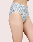 High Waist Full Coverage Printed Stretch Cotton Hipster Panty (Pack of 3) 3HWB-32