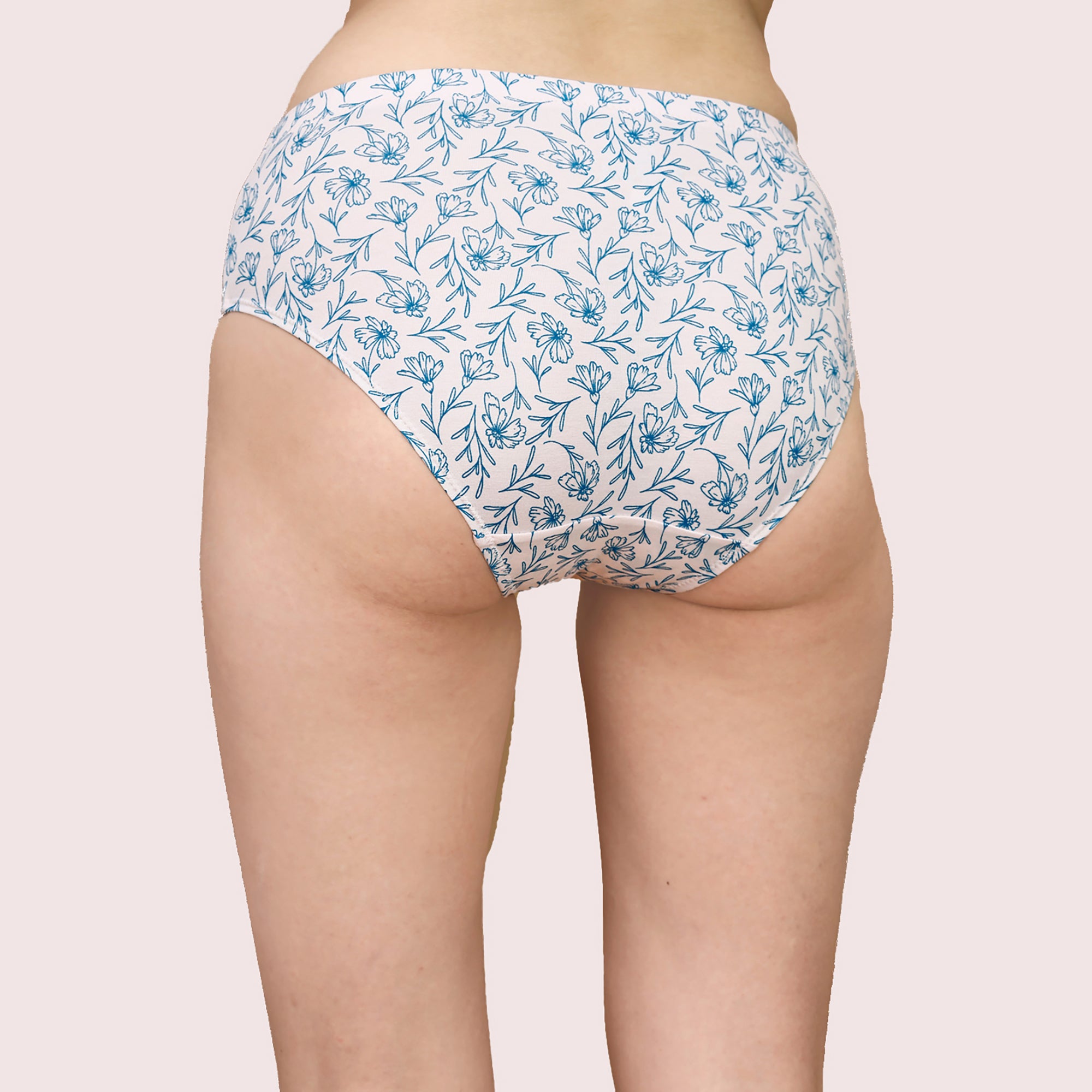 High Waist Full Coverage Printed Stretch Cotton Hipster Panty (Pack of 3) 3HWB-32