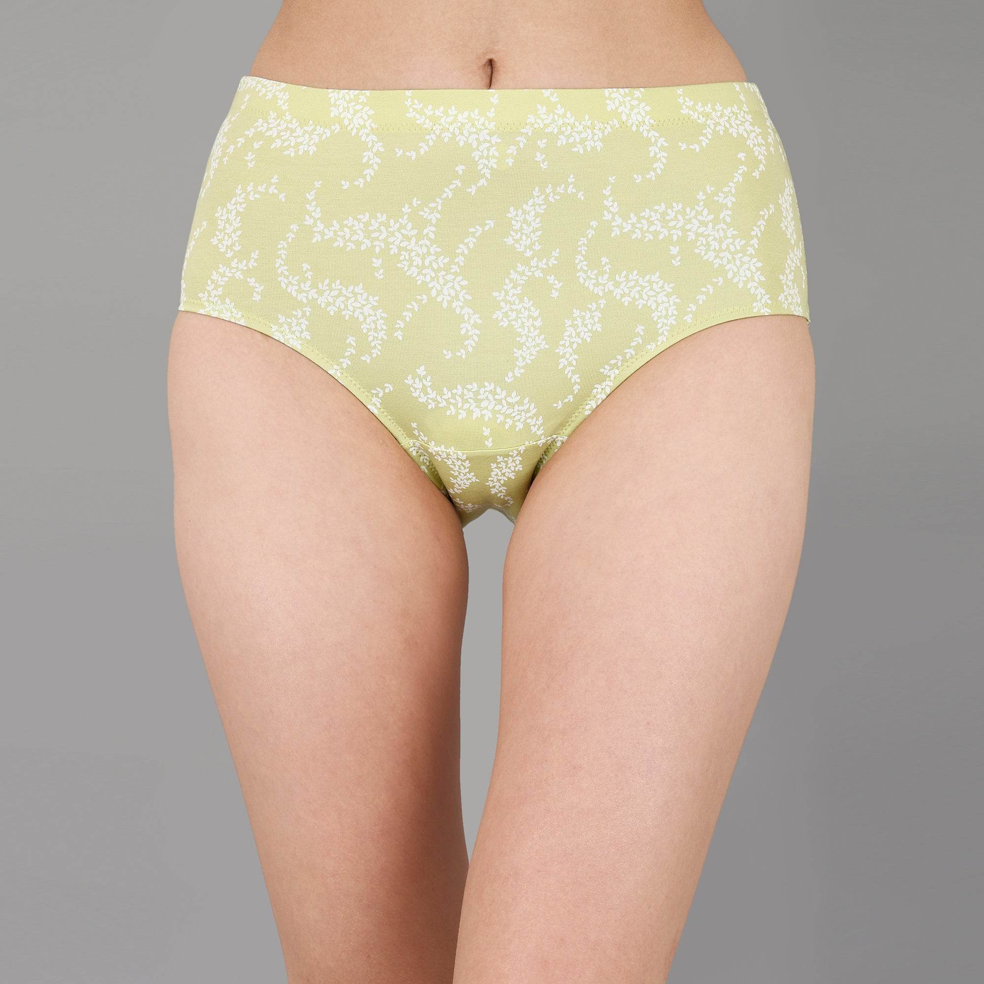 SOIE Woman - High Waist Full Coverage Printed Cotton Briefs (Assorted Pack of 6) - Panty -for Women