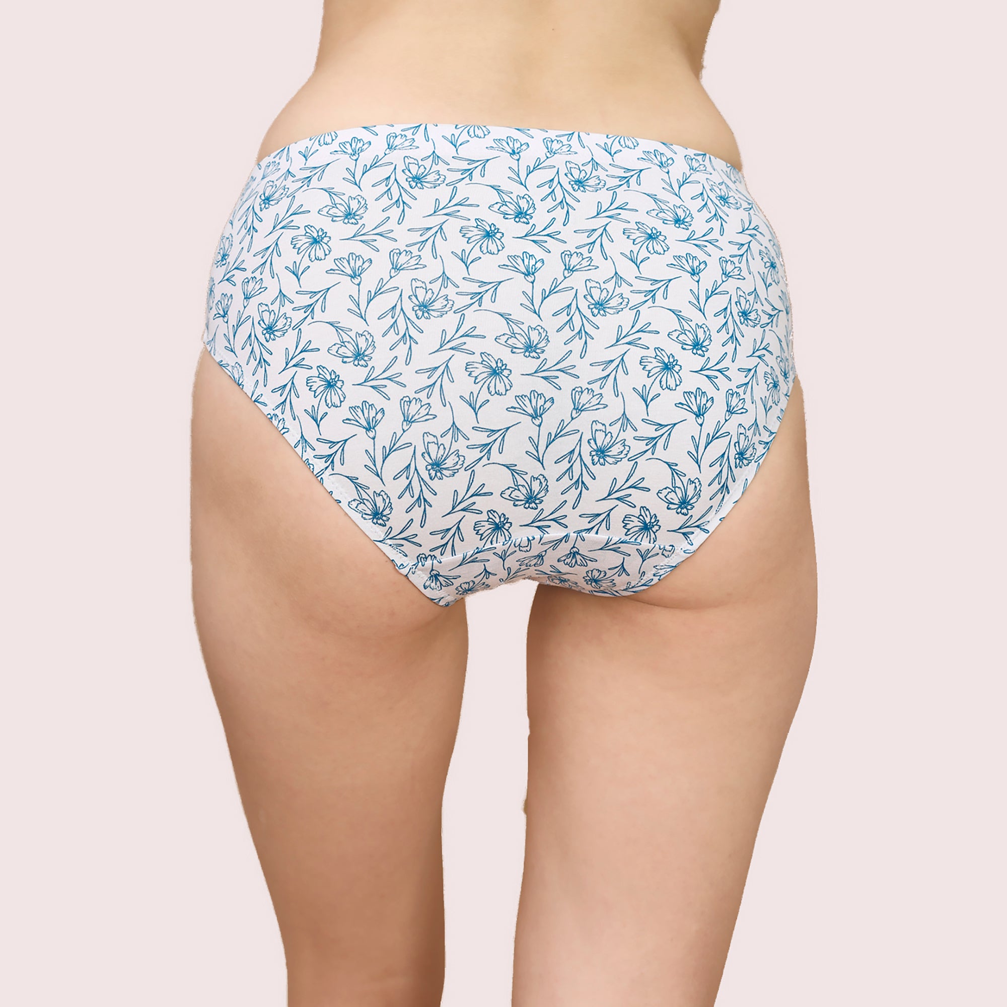 High Waist Full Coverage Printed Stretch Cotton Hipster Panty (Pack of 3) 3HWB-32