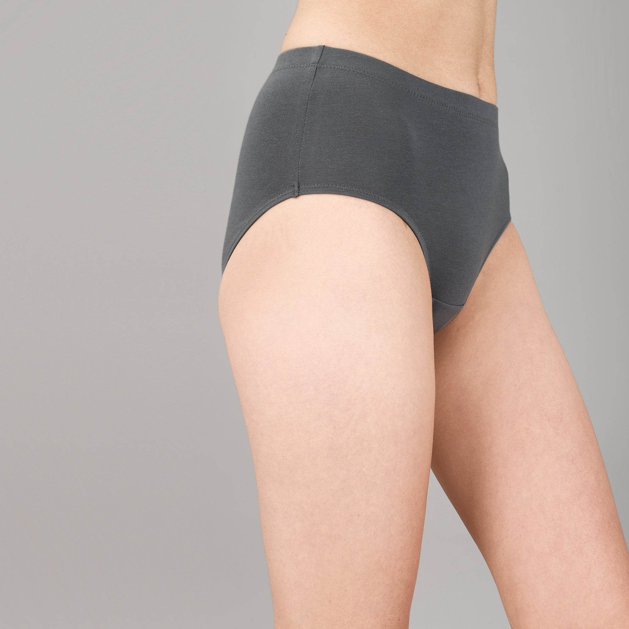 SOIE Woman - High Waist Full Coverage Solid Stretch Cotton Briefs (Pack of 3) - Panty -for Women