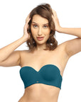 Padded Wired Medium Coverage Strapless Halter Neck Multiway Lace Bra FB-551