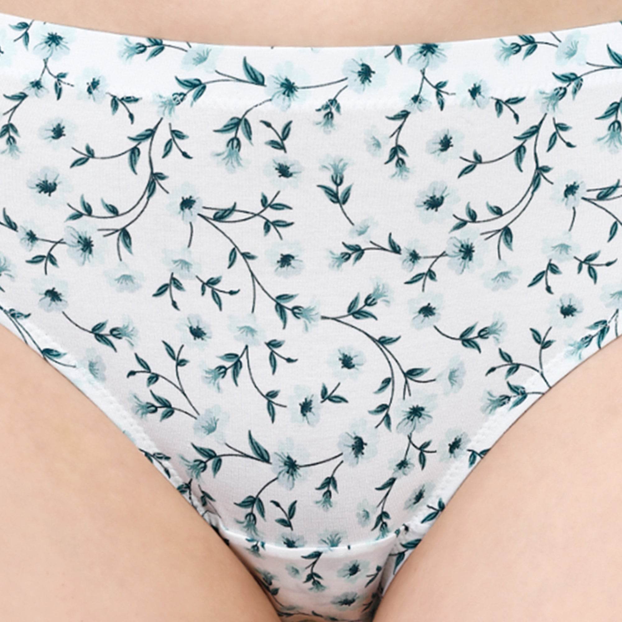 SOIE Woman - High Rise Full Coverage Printed Stretch Cotton Hipster Panty (Pack of 3) - Panty -for Women