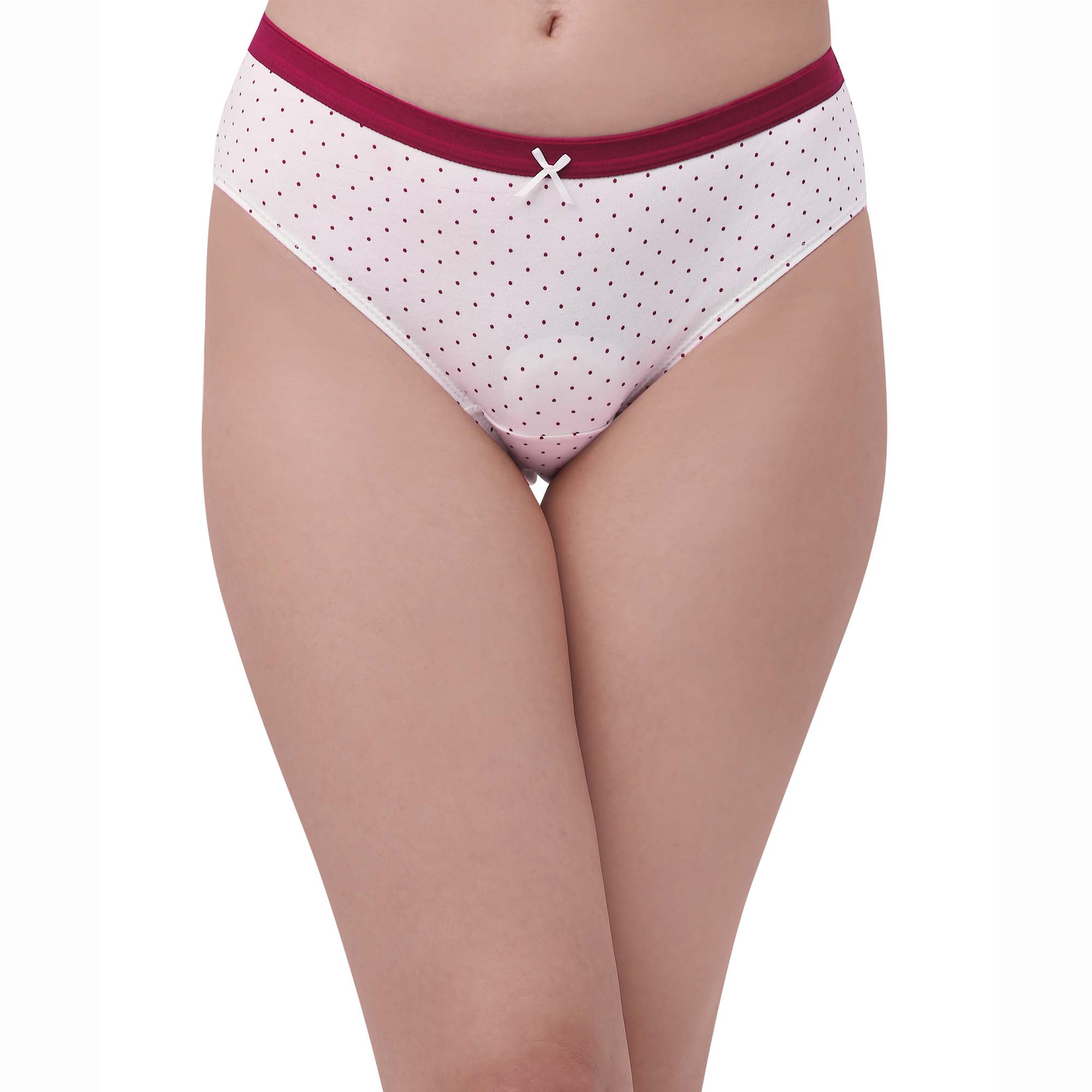 High Rise Full Coverage Solid and Printed Cotton Stretch Hipster Panty (Pack of 3)-3FCB-17