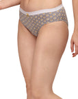 High Rise Full Coverage Solid and Printed Cotton Stretch Hipster Panty (Pack of 3)-3FCB-17