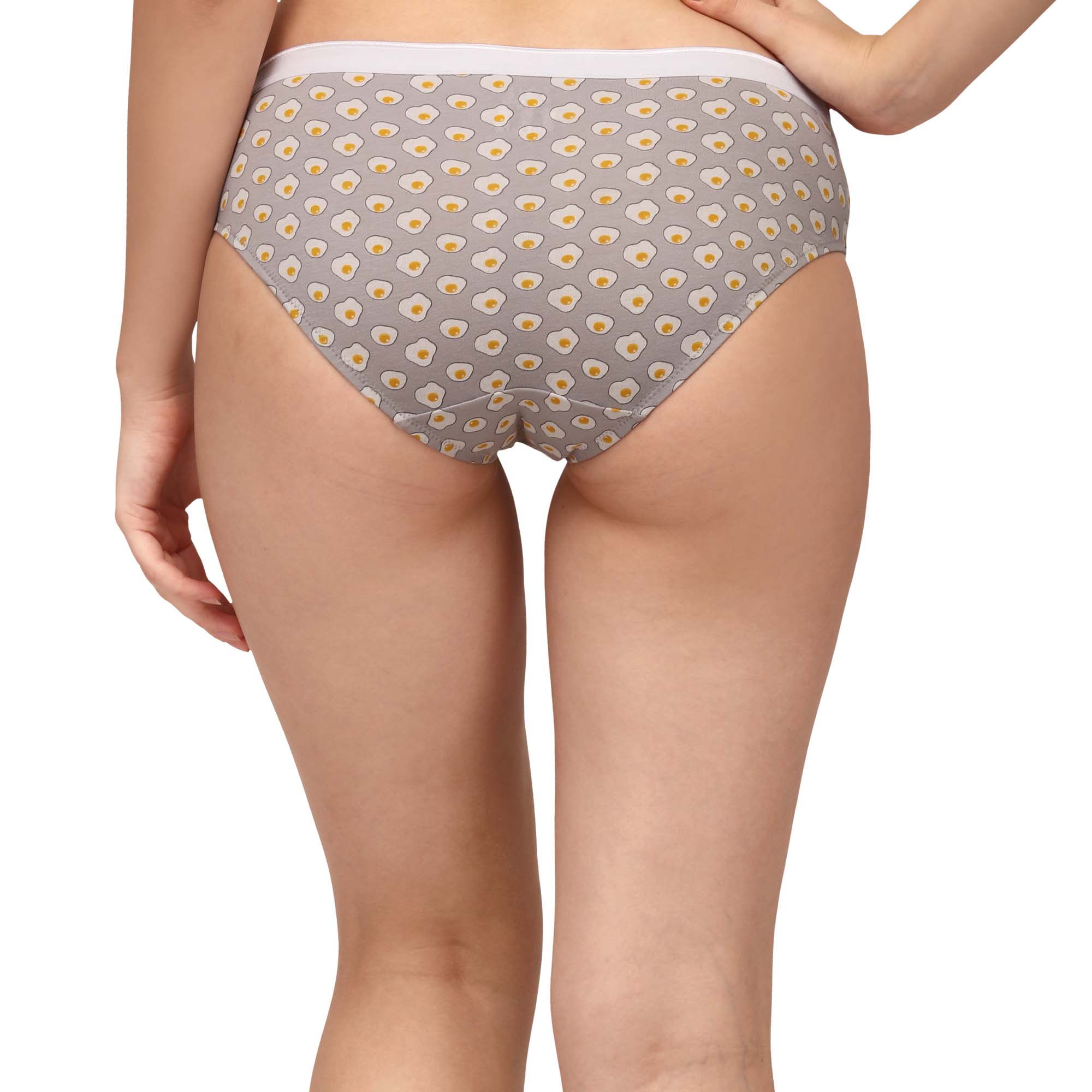 High Rise Full Coverage Solid and Printed Cotton Stretch Hipster Panty (Pack of 3)-3FCB-17