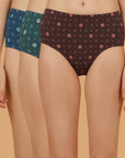 Printed High Rise Cotton Hipsters – Pack of 3