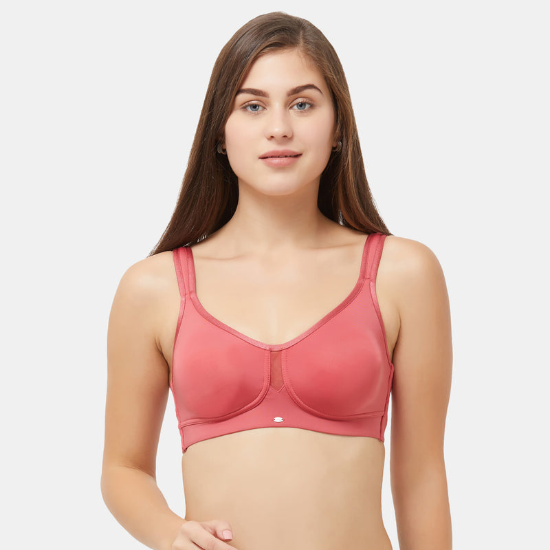 Buy Souminie Single Layered Non-Wired Full Coverage Minimiser - Dark Pink  at Rs.266 online