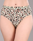 High Rise Full Coverage Printed Stretch Cotton Hipster Panty (Pack of 3) - 3FCB-30