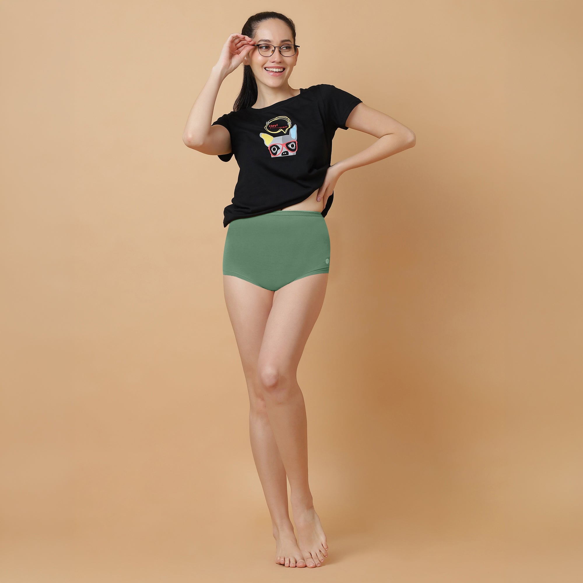High Rise Full Coverage Cotton Spandex Boyshorts (Pack of 2)