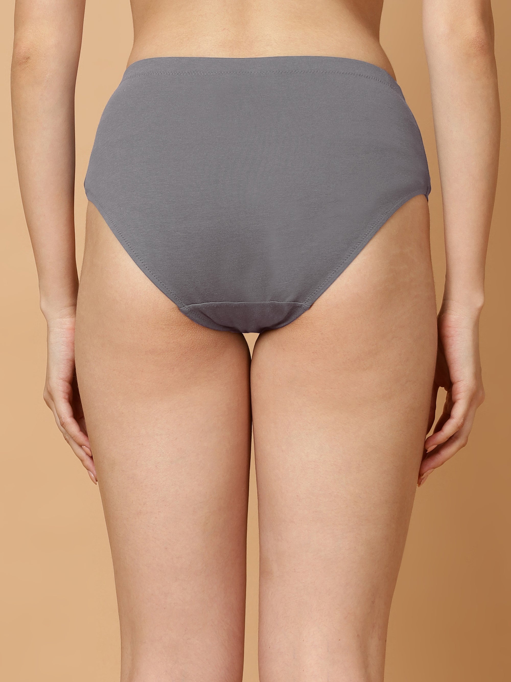 Tummy-Smoothing High Waist Cotton Briefs – Pack of 3