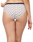 High Rise Full Coverage Solid and Printed Cotton Stretch Hipster Panty (Pack of 3)-3FCB-17