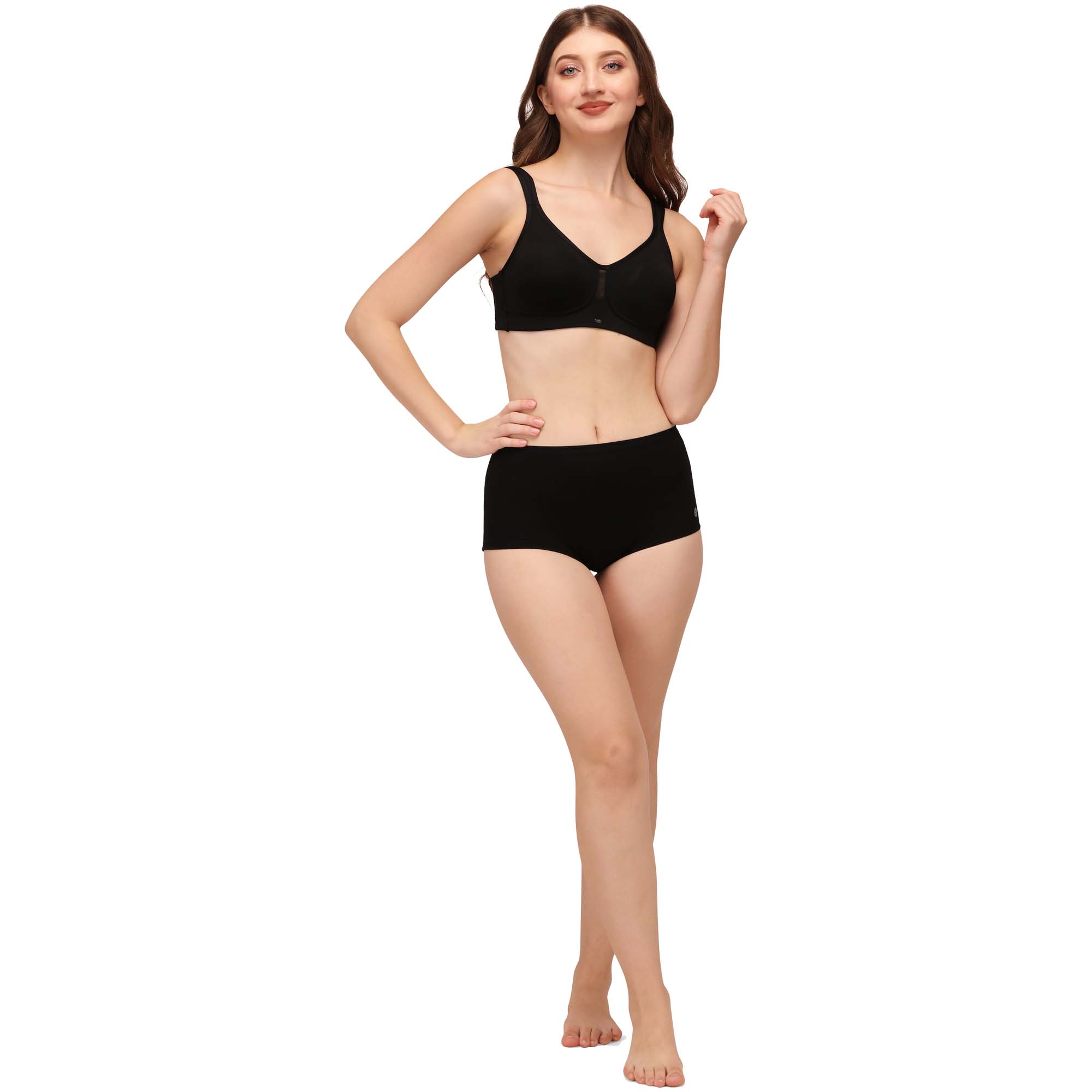 High Rise Full Coverage Cotton Spandex Boyshorts (Pack of 2) - 2BS-25