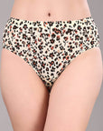 SOIE Woman - High Waist Full Coverage Printed Cotton Briefs (Assorted Pack of 6) - Panty -for Women