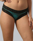 Mid Rise Lace Back Printed Cheekini Panty- FP-1556