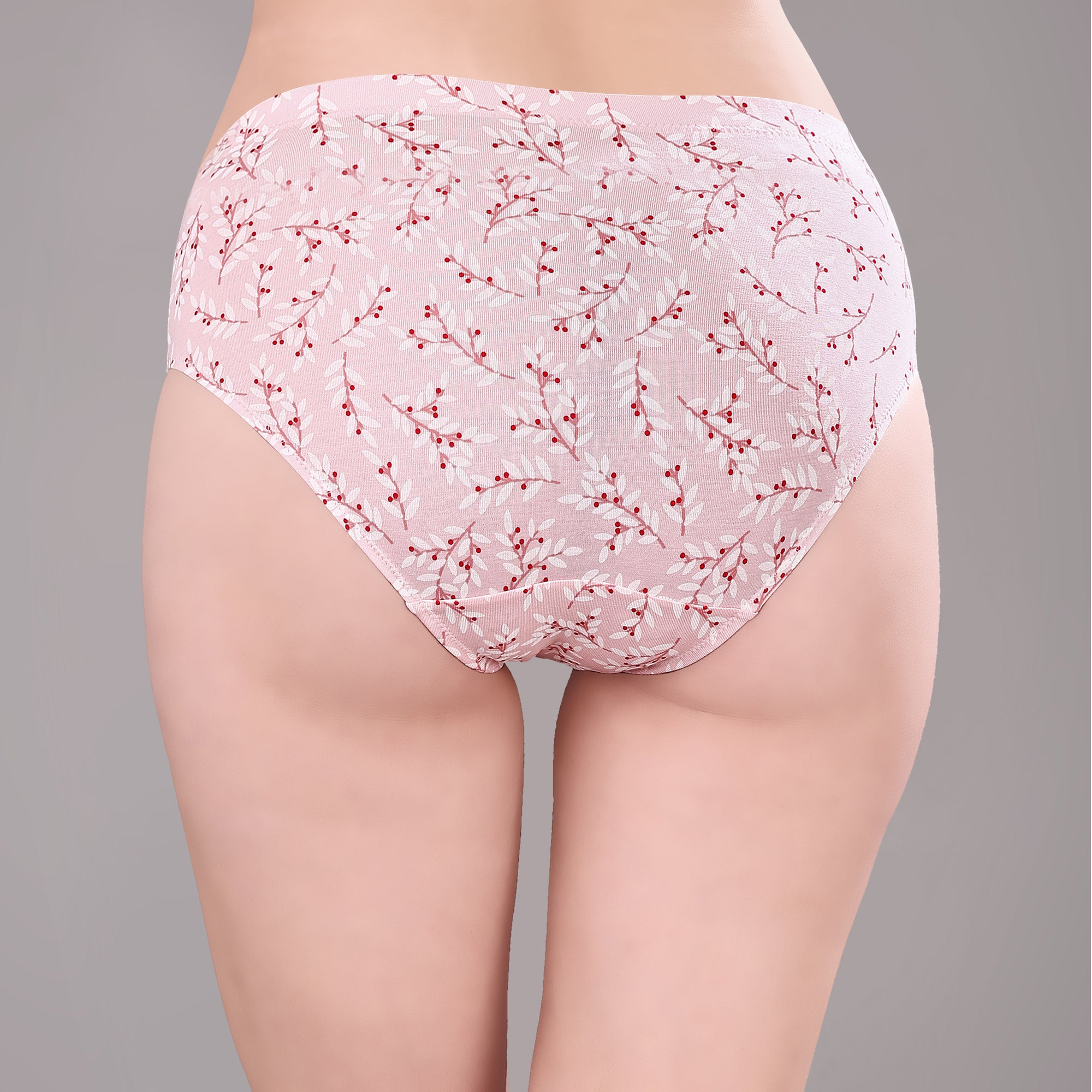 High Rise Full Coverage Printed Stretch Cotton Hipster Panty (Pack of 3) - 3FCB-30