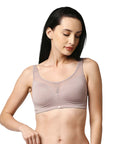 Full Coverage Padded Non Wired Bra With Lace Detailing- CB-132