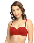 Padded Wired Medium Coverage Strapless Halter Neck Multiway Lace Bra FB-551