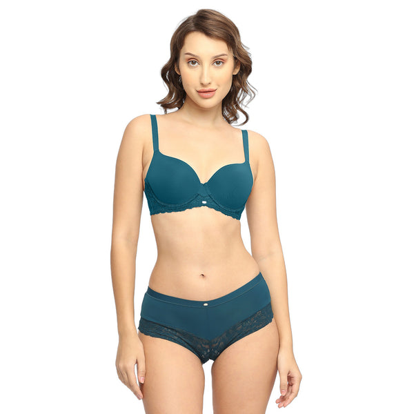 Buy Zivame Padded Under Wired Push Up Bra- Blue at Rs.484 online