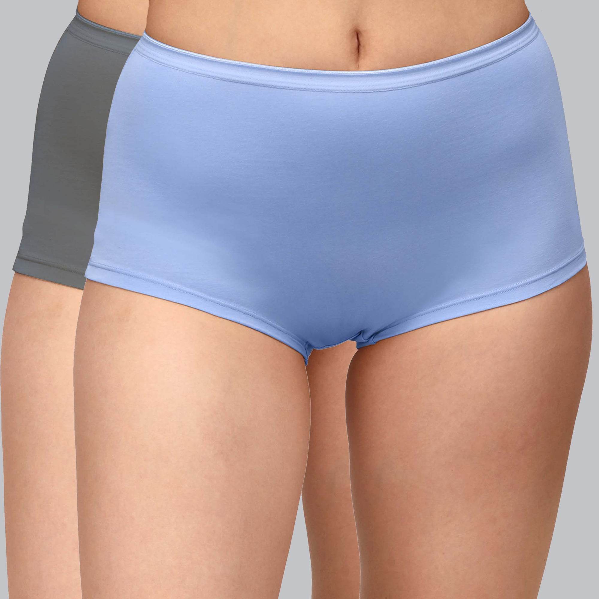 SOIE Woman - High Rise Full Coverage Cotton Spandex Boyshorts (Pack of 2) - Panty -for Women
