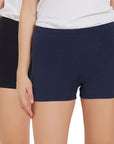 Solid Cotton Spandex Cycling Shorts (PACK of 2) CS-2