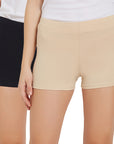 Solid Cotton Spandex Cycling Shorts (PACK of 2) CS-2