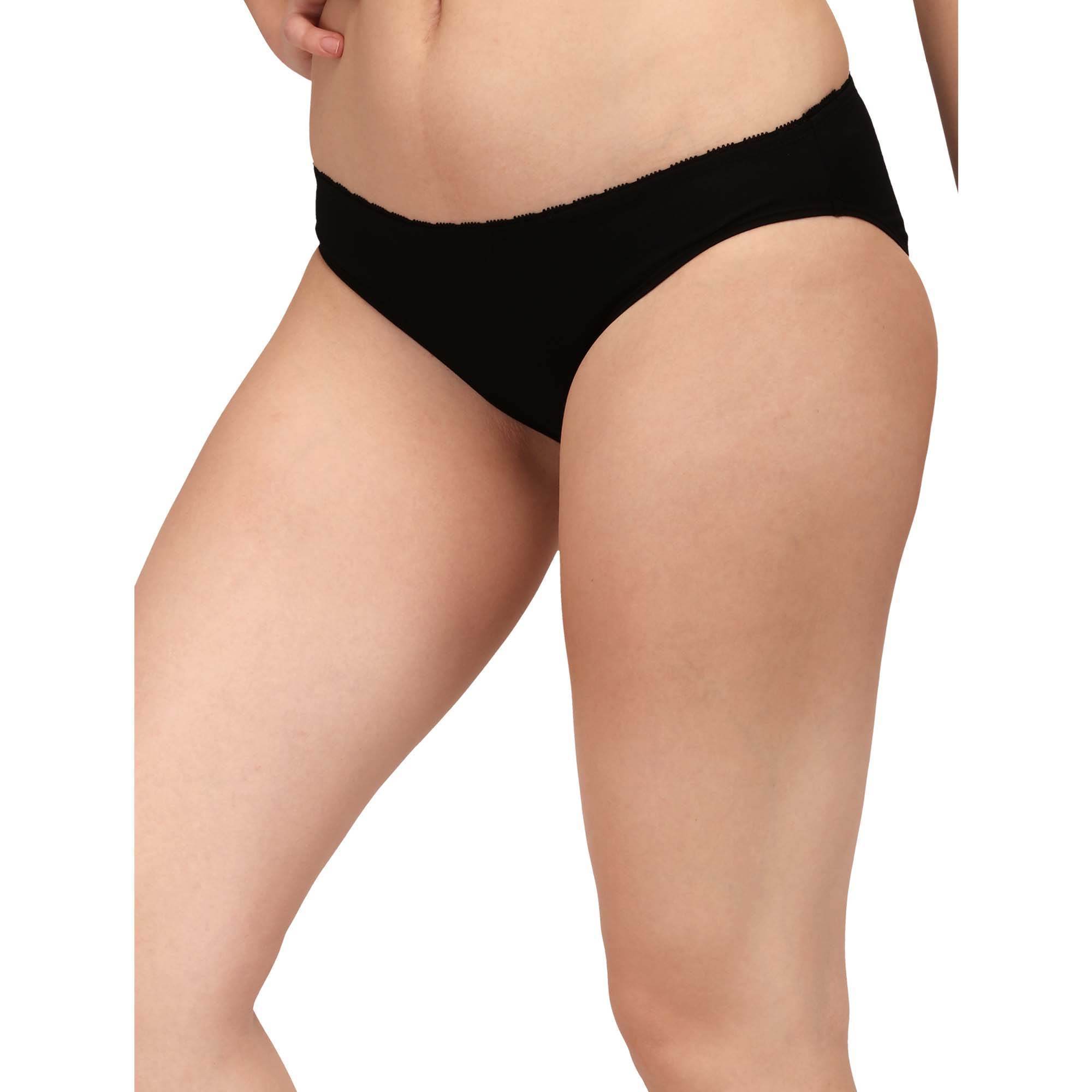 SOIE Woman - COTTON SPANDEX LOW RISE LACE BRIEF (PACK OF 2) - Panty -for Women