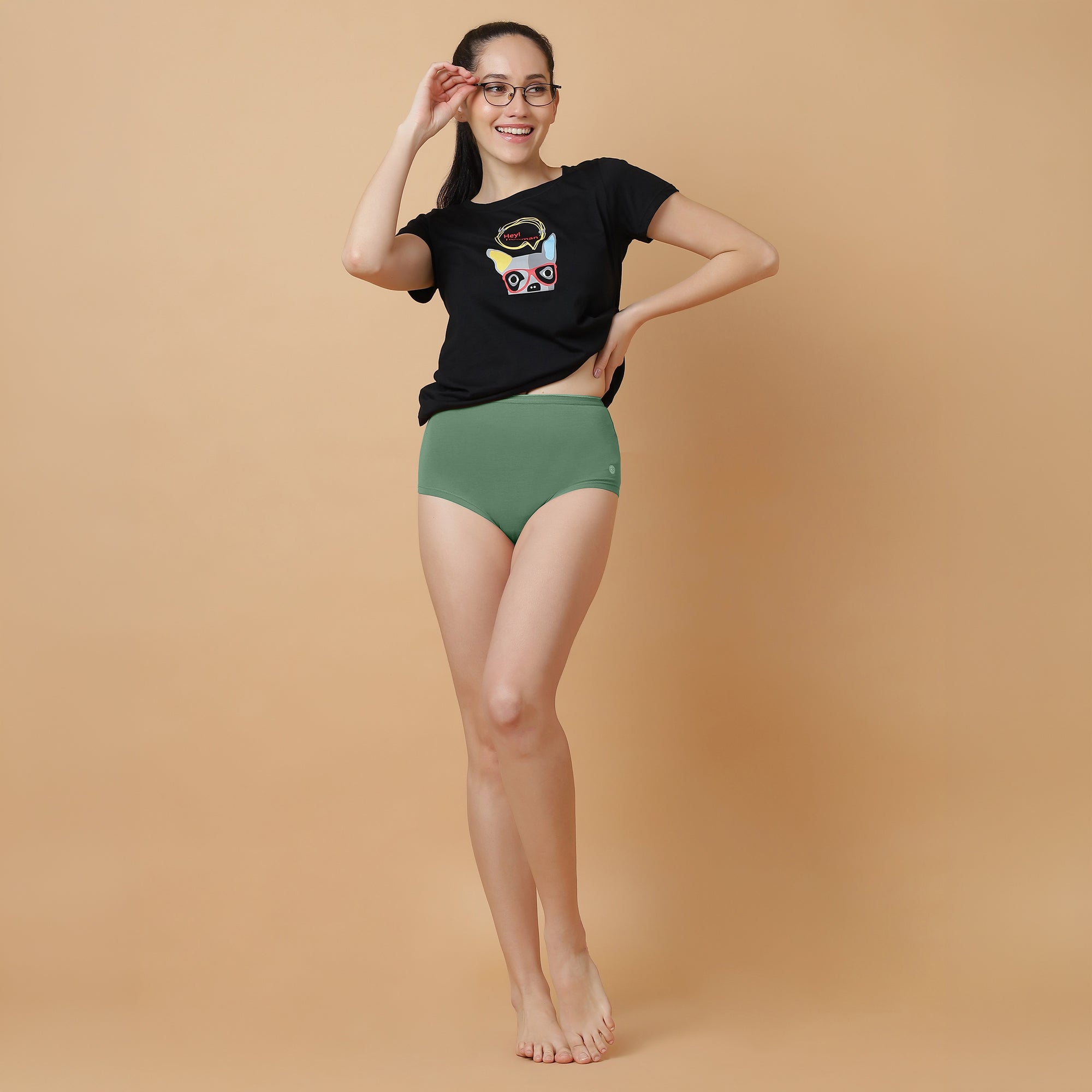 High Rise Full Coverage Cotton Spandex Boyshorts (Pack of 2)