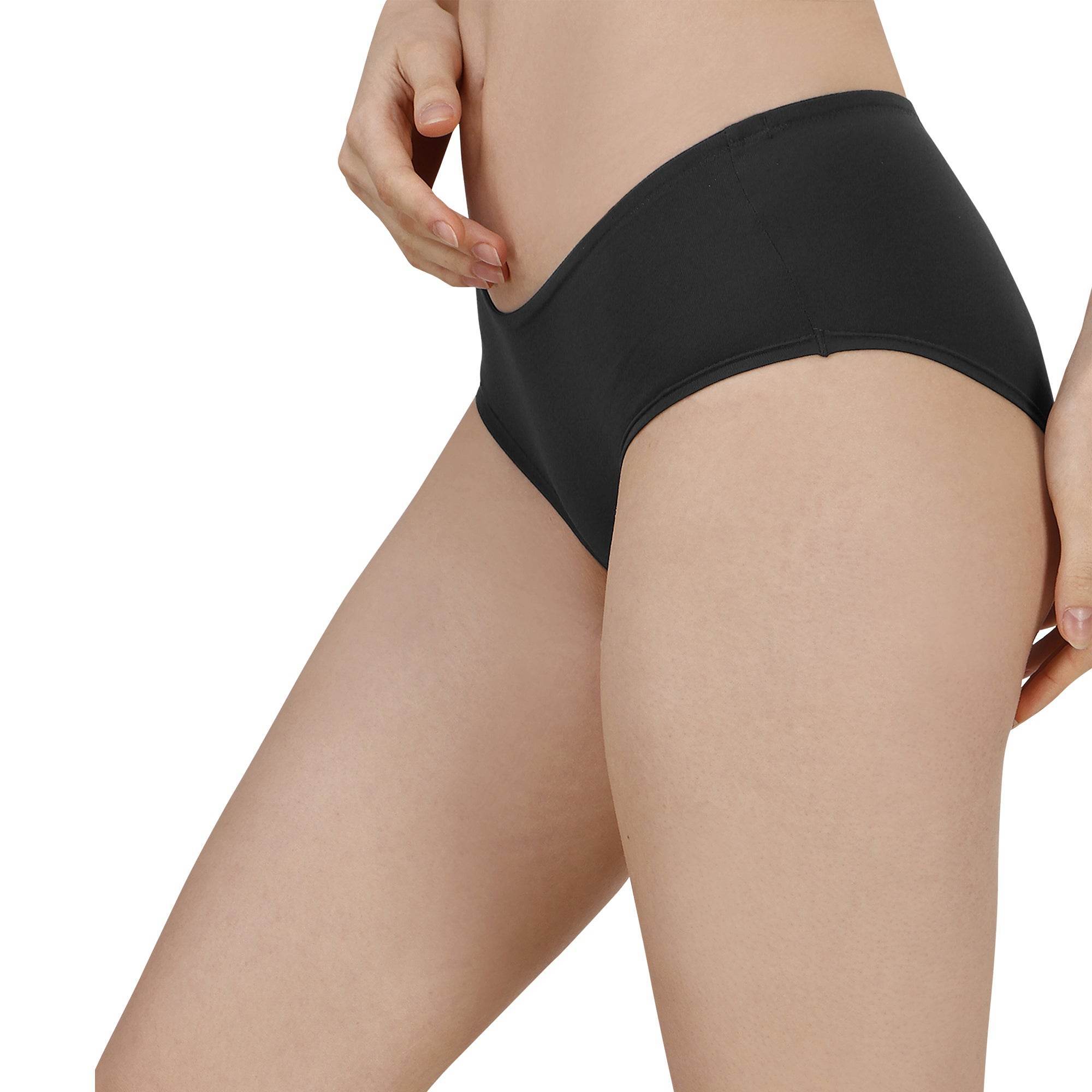SOIE Woman - High Coverage Mid Rise Solid Cotton Brief Panty Combo (Pack of 2) - Panty -for Women