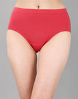 High Waist Full Coverage Solid Cotton Briefs (Pack of 3)