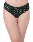 High Rise Full Coverage Solid and Printed Cotton Stretch Hipster Panty (Pack of 3)-3FCB-17