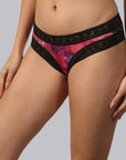 Mid Rise Lace Back Printed Cheekini Panty- FP-1558