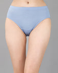 High Rise Full Coverage Solid Colour Cotton Stretch Hipster Panty (Pack of 3)
