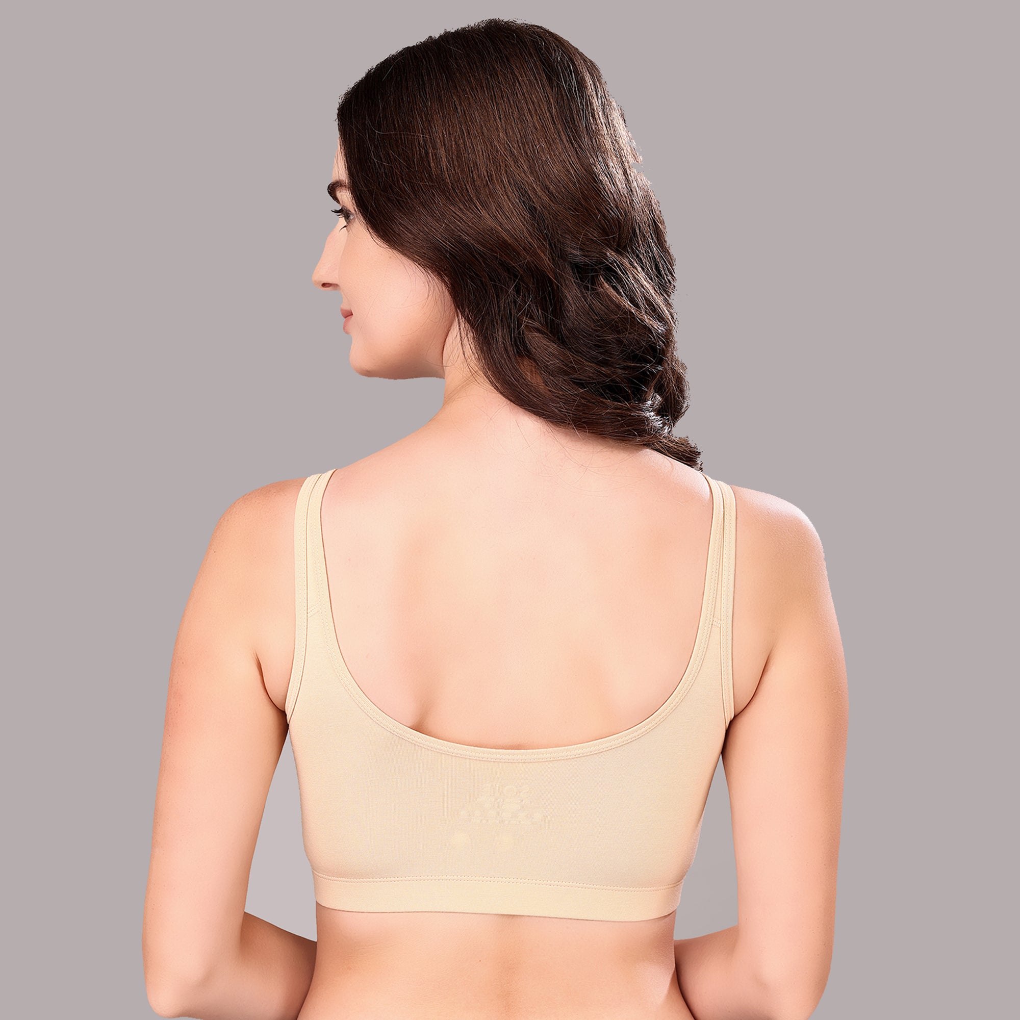 Non-Wired Non Padded Full Coverage Low Impact Slip on Sports Bra BB-03A