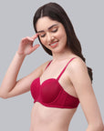 Medium Coverage Padded Wired Multiway Strapless Bra with Detachable Straps-FB-508A