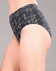 High Waist Full Coverage Printed Stretch Cotton Hipster Panty (Pack of 3) 3HWB-32