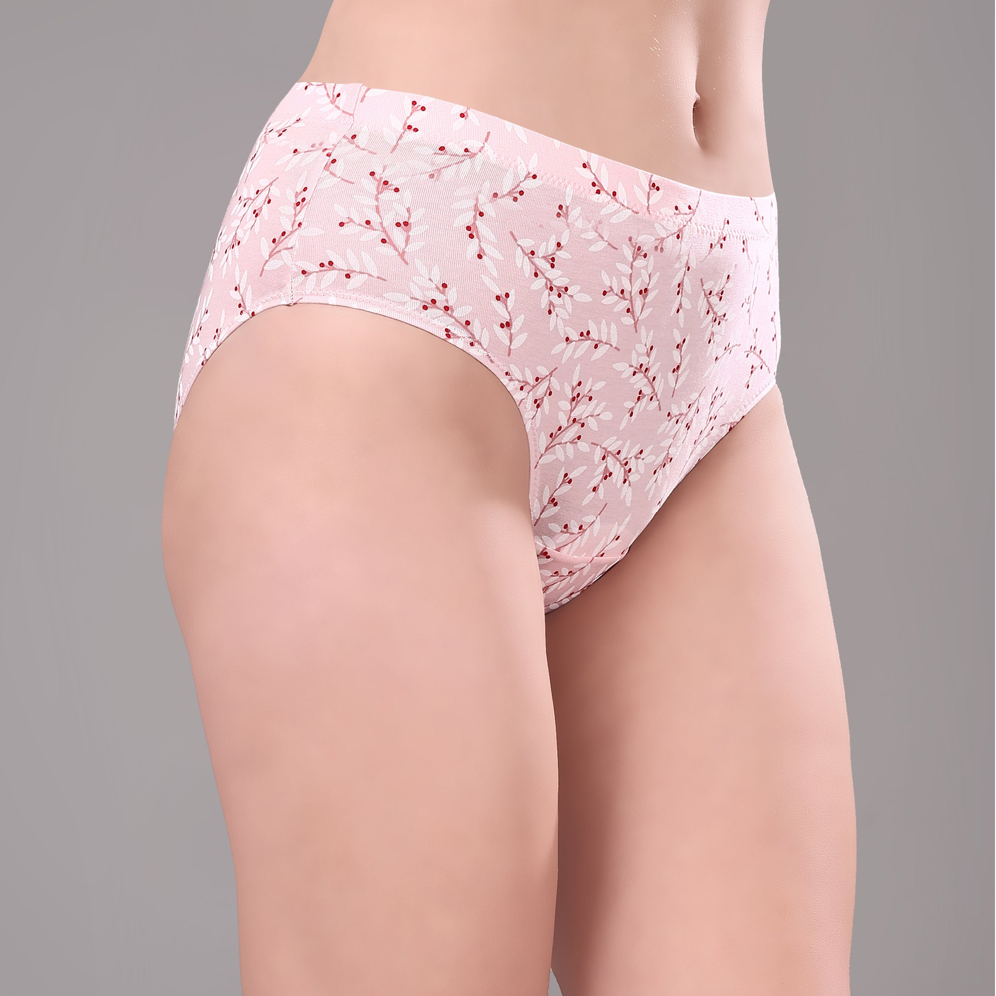 High Rise Full Coverage Printed Stretch Cotton Hipster Panty (Pack of 3) - 3FCB-30