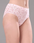 High Rise Full Coverage Printed Stretch Cotton Hipster Panty (Pack of 3) - 3FCB-30