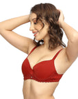 Medium Coverage Padded Wired Lace Bra-FB-550