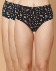 Tummy-Smoothing Printed High Waist Cotton Briefs – Pack of 3
