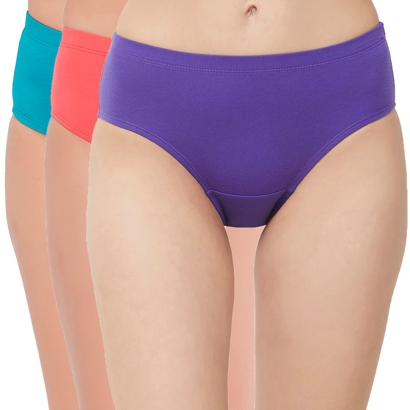 Buy Women Ladies Cotton High Waist Plus Size Hipster Panties Full Coverage  Panties, Pack of 3 Online at Best Prices in India - JioMart.