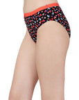 High Rise Full Coverage Solid and Printed Cotton Stretch Hipster Assorted Panty (Pack of 3)-3FCB-17