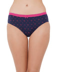 High Rise Full Coverage Solid and Printed Cotton Stretch Hipster Panty (Pack of 3) - 3FCB-17