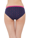 High Rise Full Coverage Solid and Printed Cotton Stretch Hipster Panty (Pack of 3) - 3FCB-17