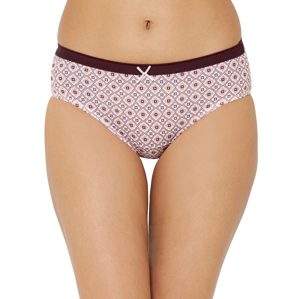 High Rise Full Coverage Solid and Printed Cotton Stretch Hipster Panty (Pack of 3) - 3FCB-17