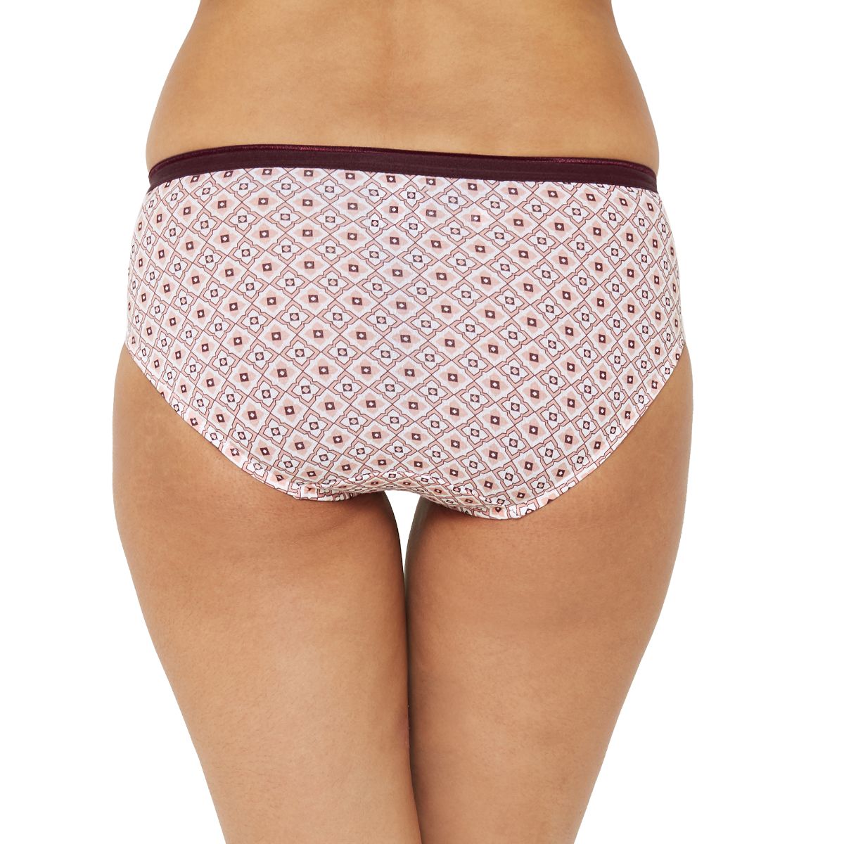 High Rise Full Coverage Solid and Printed Cotton Stretch Hipster Panty (Pack of 3) - 3FCB-17