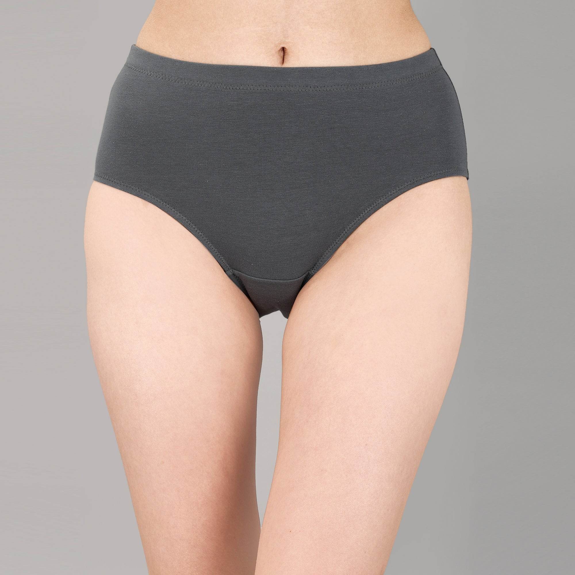 SOIE Woman - High Waist Full Coverage Solid Cotton Briefs (Assorted Pack of 6) - Panty -for Women