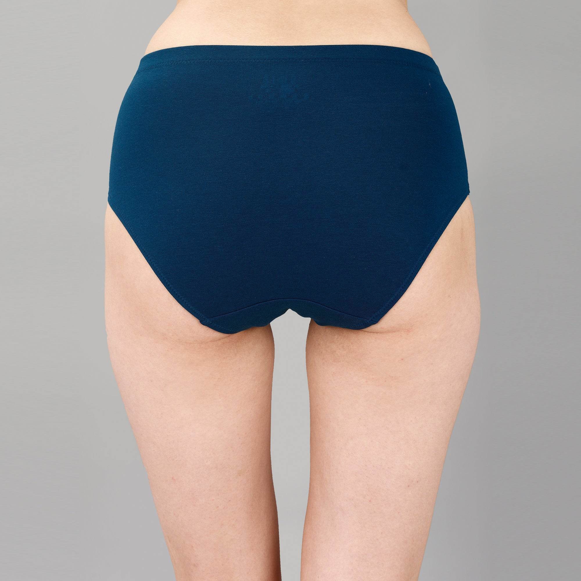 SOIE Woman - High Waist Full Coverage Solid Cotton Briefs (Assorted Pack of 6) - Panty -for Women