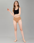 High Waist Full Coverage Solid Stretch Cotton Hipster Panty (Pack of 3) 3HWB-31